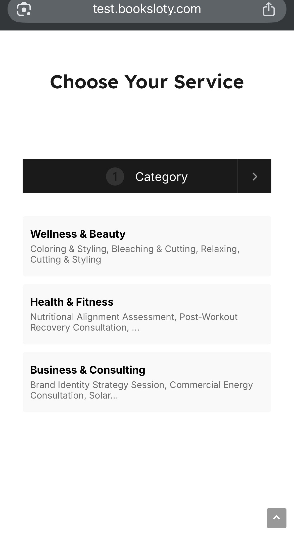 Select Category